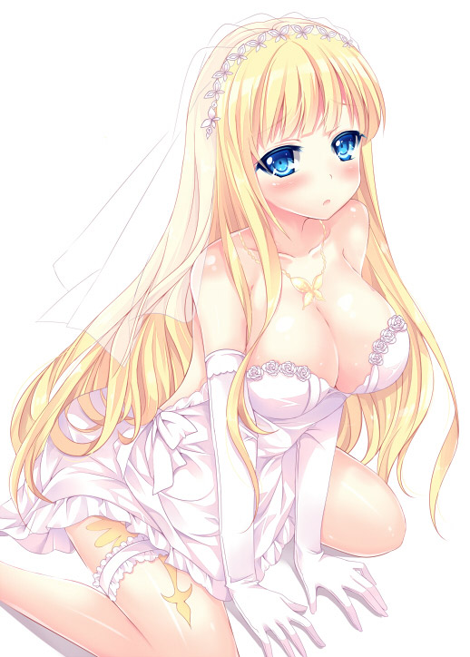 Hot babes in gown big boobs Sexy Big Tits Anime Girl In Wedding Dresses